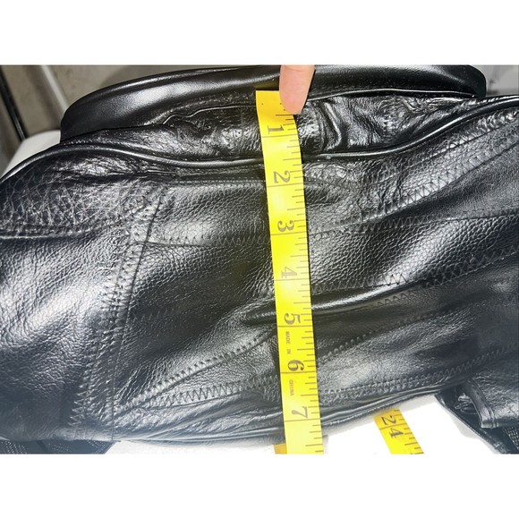 Embassy USA Buttery Soft Leather Black Backpack Zippers Pockets